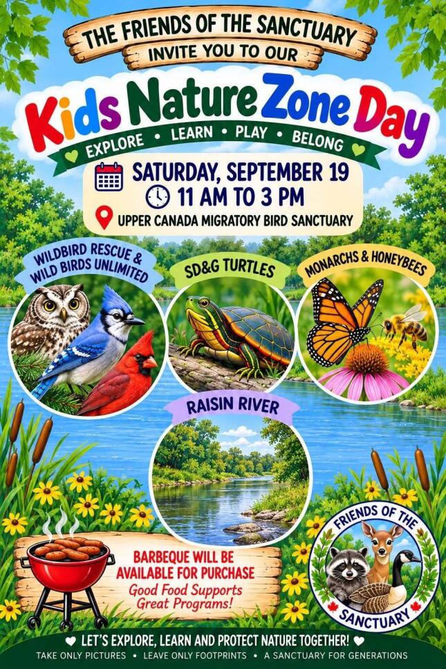 Kid Nature Zone Day at Upper Canada Migratory Bird Sanctuary
